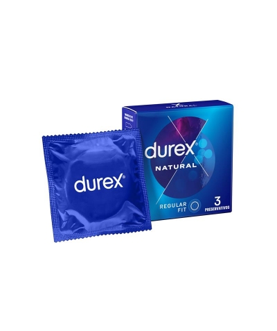 3 PAX DUREX Preservativos durex natural: grosor medio, forma anatómica