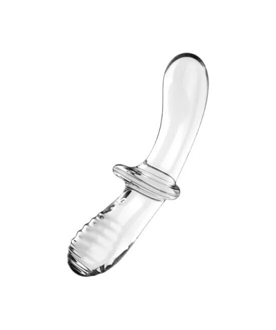 SATISFYER DOUBLE CRYSTAL Consolador de cristal versátil para estimulación íntimaconsolador de vidro versátil para