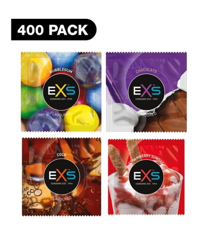 EXS PRESERVATIVOS DE SABORES Pack de 400 preservativos con distintos sabores