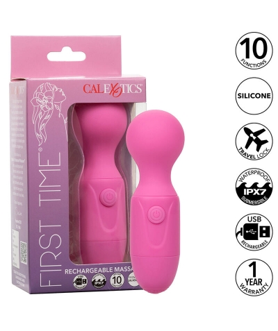 FIRST TIME MASAJEADOR RECARGAB Masseur rechargeable, sûr, polyvalent et résistant à l'eau.