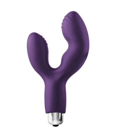 FLIRTS  PULSE Vibrador dual con 10 funciones, silicona morada