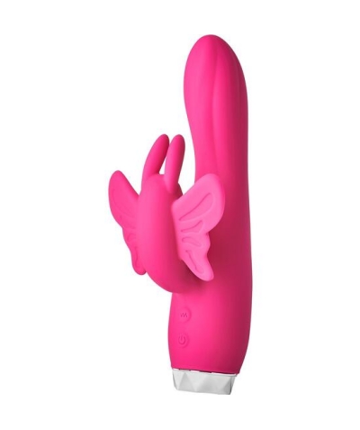 FLIRTS BUTTERFLY VIBRATOR Vibrador mariposa flirts rosa con múltiples funciones