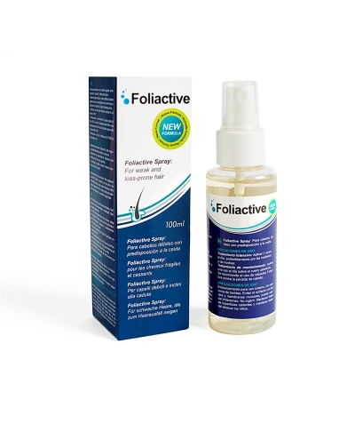 FOLIACTIVE Loção sem parabenos estimula o crescimento capilar natural.