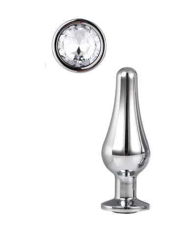 GLEAMING LOVE SILVER PLEASURE Juguete anal con forma cónica y brillante