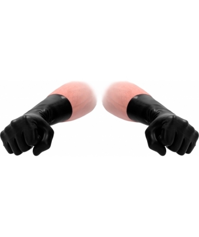 LATEX SHORT GLOVES Luvas curtas de látex - pretas