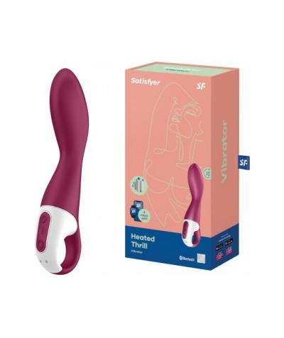 SATISFYER HEATED THRILL Vibrador estimulador de ponto g controlável por aplicativo remoto