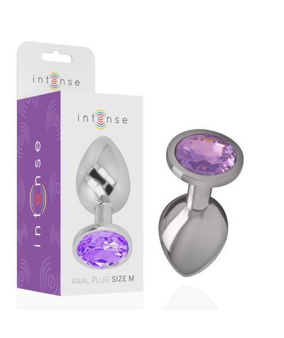 INTENSE  GLOW MORADO M Plug anal glamouroso com joia de diamante.