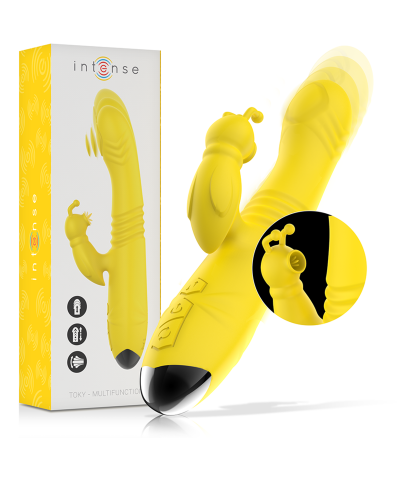 TOKY 2 en 1: vibrador estimulador de punto g con movimiento y succión de clítoris