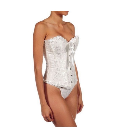 ATENEA Corset elegante blanco con tanga