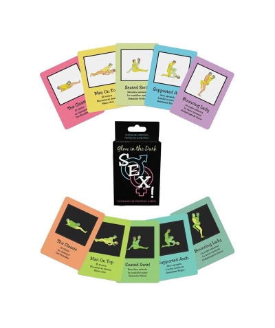 GLOW IN THE DARK SEX! CARDS Gioco di carte per fantasie sessuali