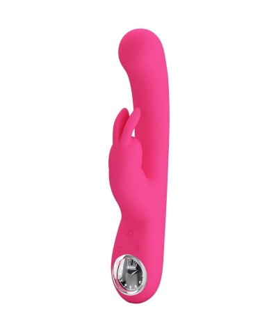 LAMAR VIBRADOR RABBIT &AMP Vibrador con eje curvo y conejo, pantalla LCD, recargable