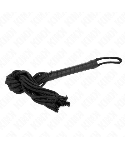 LÁTIGO DE CUERDA NEGRO 56 CM Accesorios BDSM para diversificar experiencias, placer y control