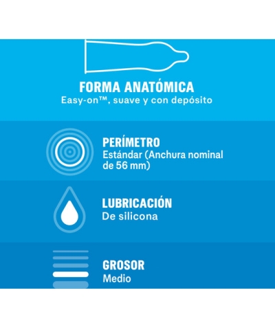 DUREX NATURAL  Con forma easy-on más anchos y fáciles de poner