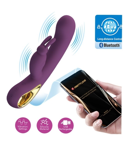 LIAM VIBRADOR RABBIT & EST Masajeador dual, vibraciones ajustables control remoto