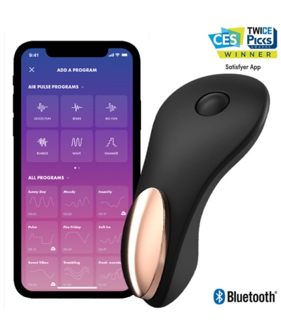 Estimulador silencioso, ergonómico, control remoto y app.