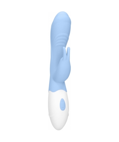 RABBIT VIBRATOR JUICY BLUE Vibrador tipo conejito con múltiples velocidades de vibración