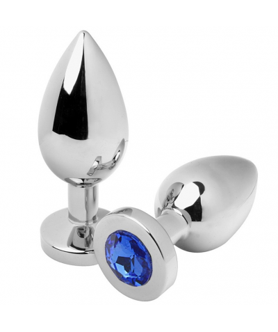 METALHARD ANAL PLUG DIAMOND BL Plug anal de acero con cristal lujoso