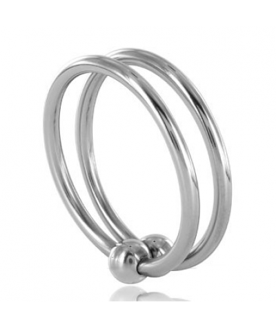 METALHARD DOUBLE GLANS RING 32 Cockring de acero doble para mejorar erección