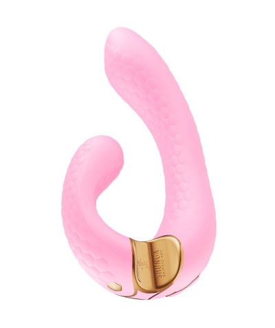 SHUNGA MIYO Vibrador dual elegante, 10 patrones, USB, impermeable