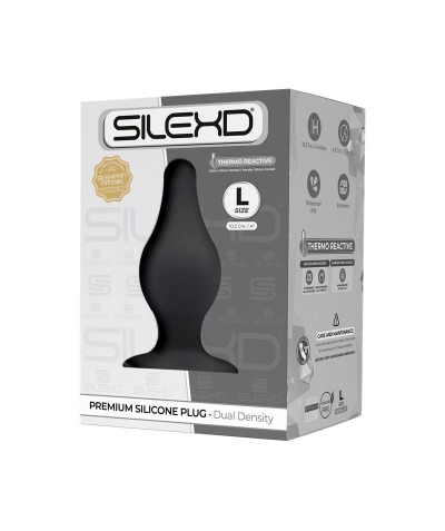 SILEXD PLUG NEGRO Juguete sexual anal termorreactivo para exploración íntima