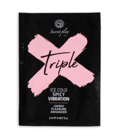 MONODOSIS TRIPLE X Lubricante frío, picante y para finalizar la vibración