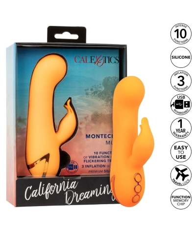 MONTECITO MUSE VIBRADOR RABBIT Estimulador dual potente, inflado automático, silicona segura