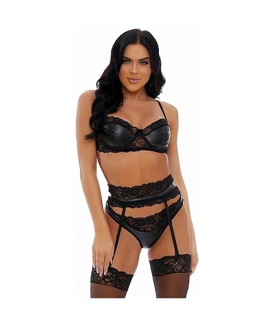 MORE THAN LACE FAUX Set di lingerie sexy in pelliccia