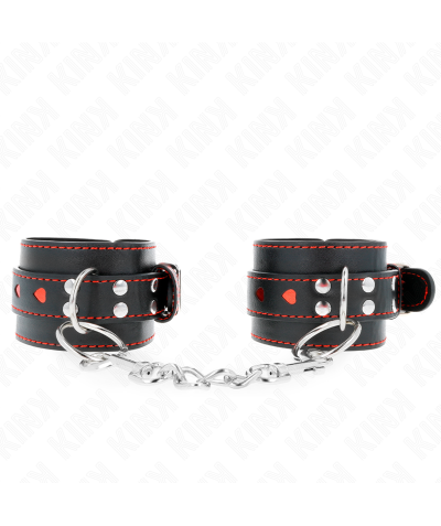 MUÑEQUERAS NEGRO CON INCRUSTAC Pulseiras bdsm: estilo, conforto e controle seguro.