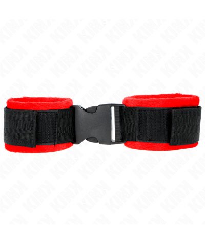 MUÑEQUERAS NYLON ROJO-NEGRO MO Pulseiras bdsm: estilo, conforto, controle, variedade, segurança.