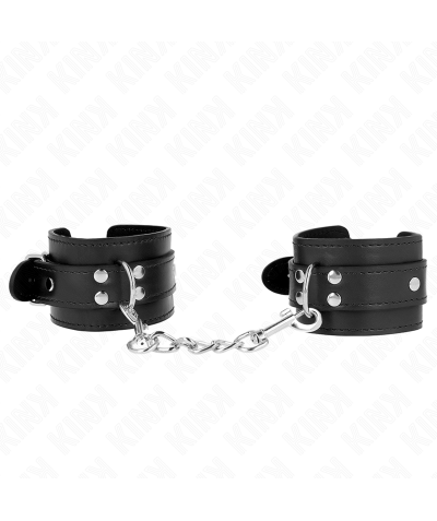 MUÑEQUERAS SENCILLAS NEGRO AJU Pulseiras de bdsm da marca kink: estilo, conforto e segurança.