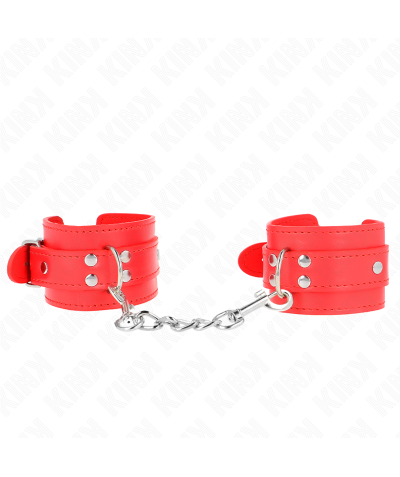 MUÑEQUERAS SENCILLAS ROJO AJUS Bracelets bdsm de haute qualité, style et confort.