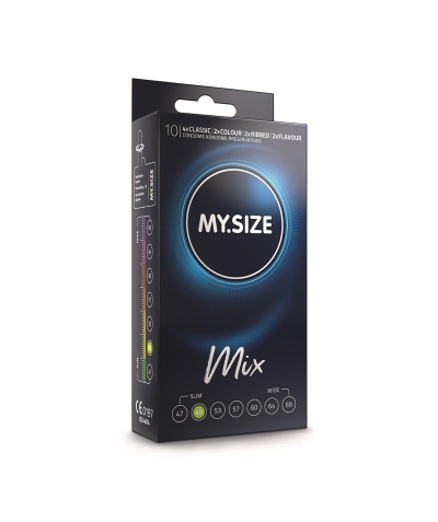 MY SIZE MIX 49 Preservativos my size mix en 7 palabras: variados, seguros, cómodos, sensibles, calidad, d