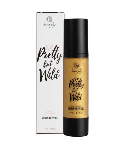 PRETTY BUT GLOW BODY óleo corporal brilhante glow óleo corporal bonito mas selvagem secret play 50ml