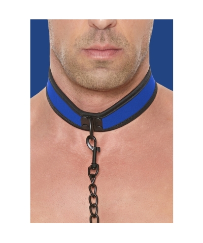 COLLAR OUCH PUPPY PLAY Ouch cachorro play - coleira de neoprene com corrente - preto