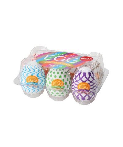 TENGA EGG WONDER PACKAGE Huevos tenga: masturbadores masculinos innovadores y variados