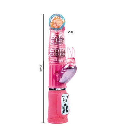 BUNNY RAMPANTE  TWIRL Vibrador / rotador rampante en rosa. placer intenso