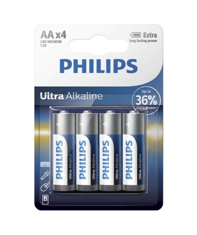 PHILIPS  POWER Pila aa ultra alcalina philips: energía segura