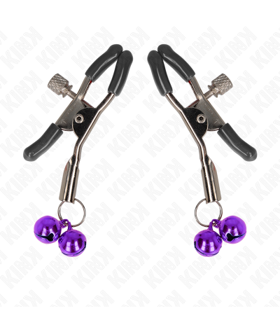 KINK DOUBLE BELL Pinzas elegantes y ajustables para estimulación BDSM