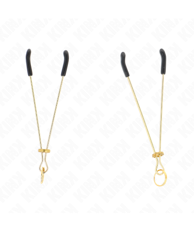 KINK GOLD Pinzas ajustables para pezones con aro