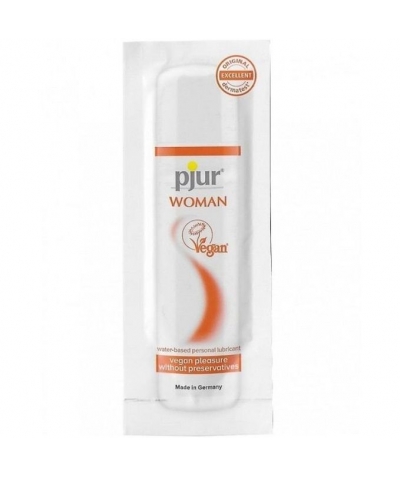 PJUR WOMAN WATER-BASED Es un lubricante monodosis vegano para mujer