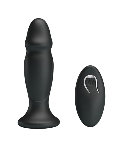 PLUG ANAL CON VIBRACION Tapón anal vibrador de silicona con 12 modos