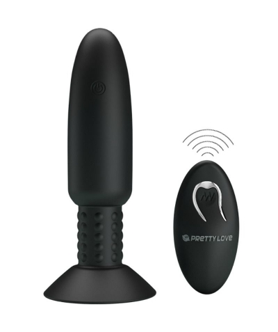 PLUG ANAL CON VIBRACIÓN Y ROTA Plug anal vibrador con control remoto inalámbrico