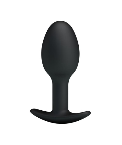 PLUG ANAL SILICONA NEGRO CON B Estimulador anal con bola pesada para placer