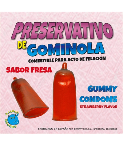 GOMINOLA Spicy diablo - preservativo de goma de morango