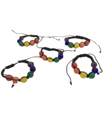 PULSERA BOLAS GRANDES BANDERA Pulsera lgbt colorida con bolas grandes