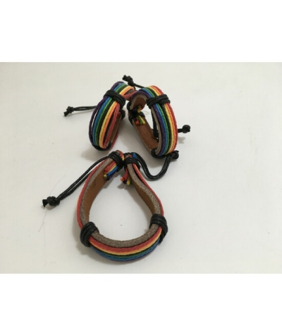 PULSERA PRIDE LEATHER BRACELET Pulsera de cuero celebrando diversidad y orgullo lgbt+