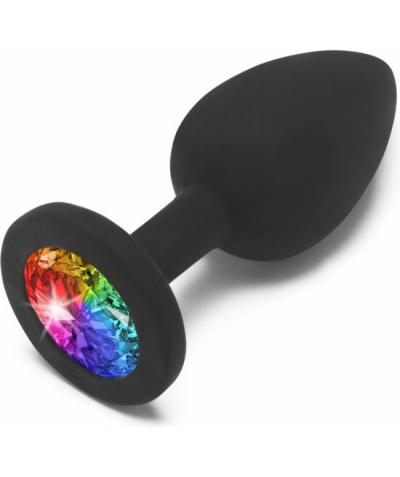 RAINBOW BOOTY JEWEL SMALL Mini plug anal de silicona con joya multicolor