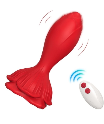 ROSA VIBRADOR  PULSATING Vibrador con plug anal para doble estimulación