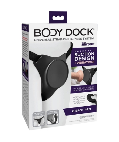 BODY DOCK DELIGHT Arnés vibratorio con succión y vibración intensa