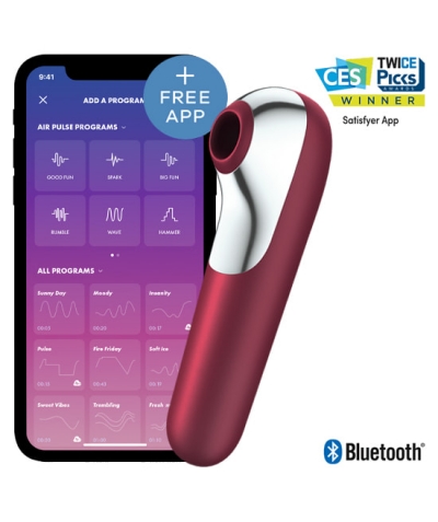 SATISFYER DUAL LOVE Succionador con tecnología air pulse controlado por app